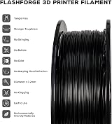 Flashforge ABS Pro Filament 1.75mm Black 1kg Filament ABS+ Heat Resistant view 2