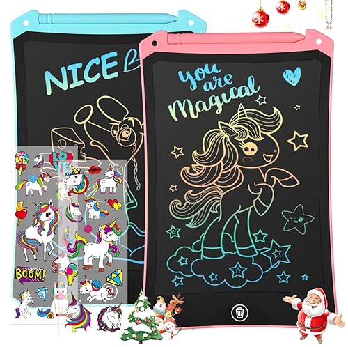 cimetech Toys for Ages 2-4, LCD Writing Tablet for Kids 2 Pack, 10 Inch Coloring Books Drawing Pad, Travel Essentials Airplane Toys Road Trip Activities, No Mess Coloring Books for Toddlers 1-3