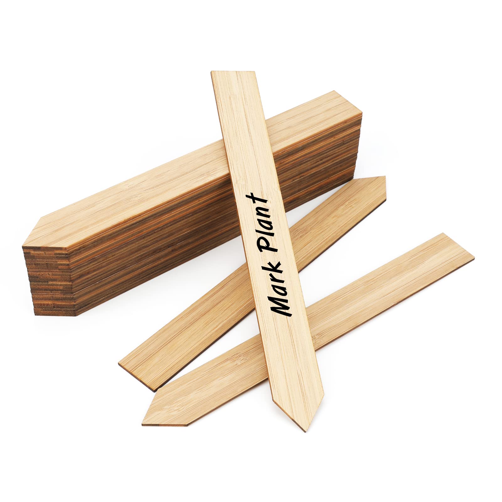 KINGLAKE 30Pcs Bamboo Plant Labels, 24x3cm Large Plant Markers Labels Bamboo Garden Name Tags for Herb Vegetables Flowers Seed Seedling