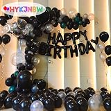 HYKJNBW Black Party Balloons 50 Pack 12inch Thicken Latex Helium Party Decor view 5