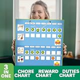 QUOKKA Magnetic Chore Chart for Kids with 145 Reward Cards - Autism ADHD Visual view 5