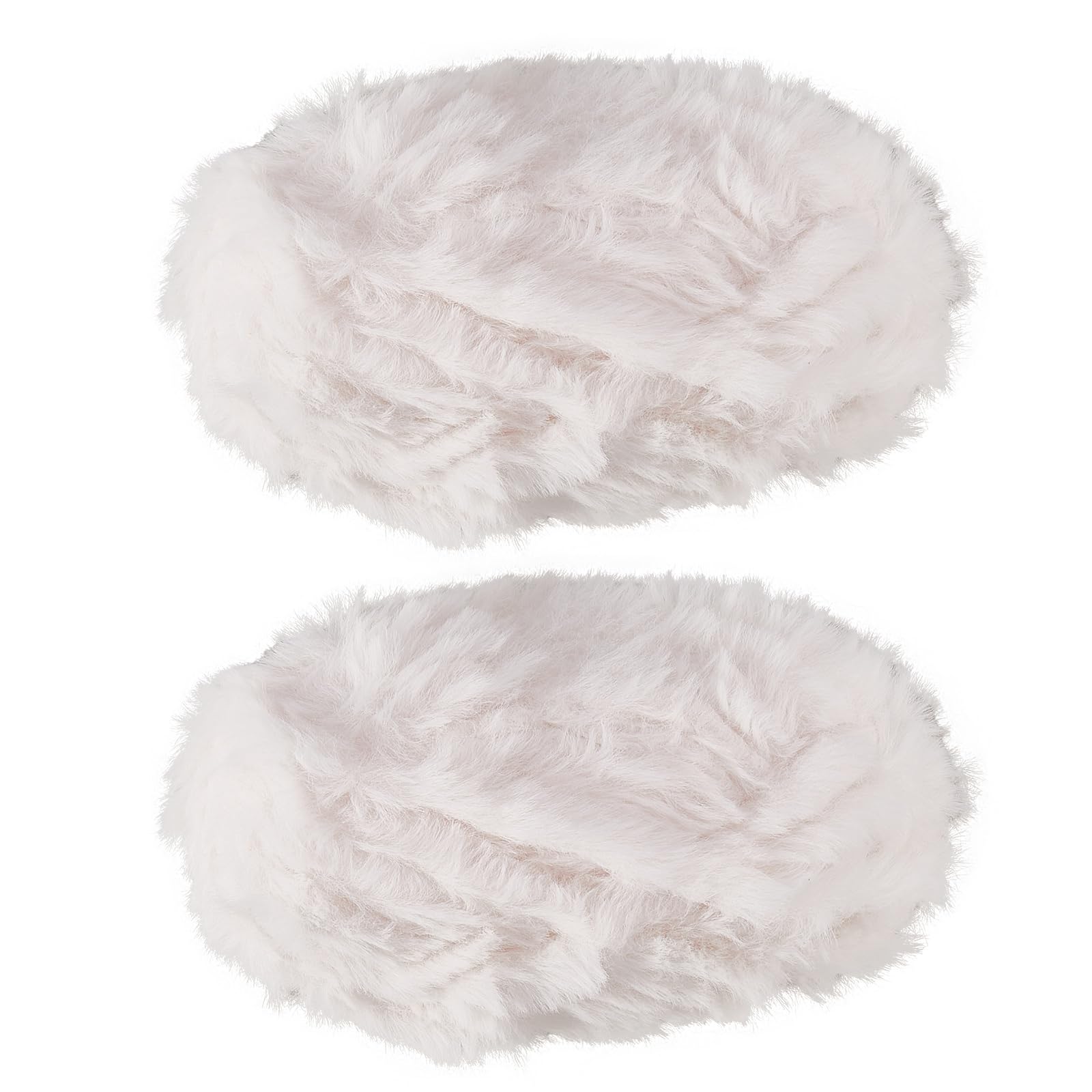 BEEFLYING 2 Roll Skeins Super Soft Fur Chunky Fluffy Faux Fur Eyelash Yarn for Crochet Knit Blanket Rug Clothes Knitting-2×30m(2×32.8yds,51g×2)-Ghost White