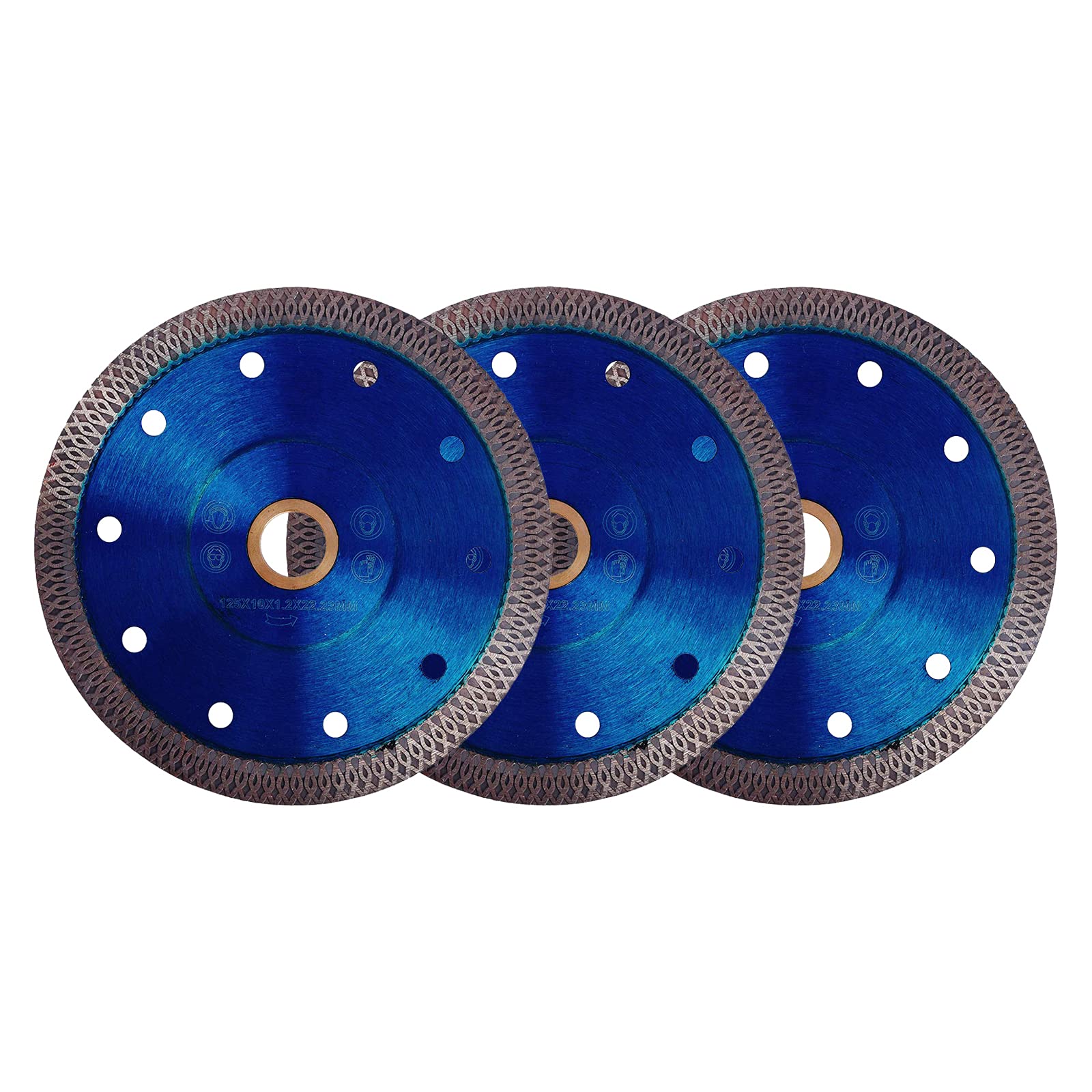 GoYonder 4.5 Inch Super Thin Diamond Saw Blade for Cutting Porcelain Tiles,Granite Marble Ceramics (5"-Blue 3PCS)