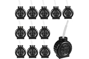 GGSTDDUP 12 Pcs Construction Truck Cup Set Wheel Water Cup Truck Construction Cup for Birthday Party Construction Theme Party Car Party Decoration with Transparent Straw