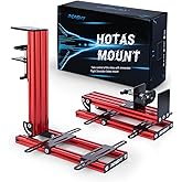 Reashy Hotas Mount, Joystick Mount, Aluminum Flight Stick Desk Mount for Logitech X56, X52, X52 Pro, Thrustmaster T.1600M, TCA, T.Flight Hotas One, 4, X, Airbus, VKB Gladiator Nxt (Red)