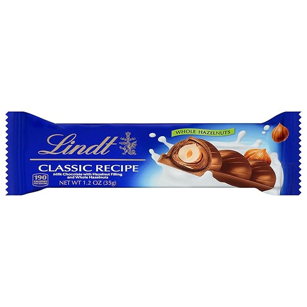 LINDT CLASSIC RECIPE WHOLE HAZELNUTS MILK CHOCOLATE 1.2...