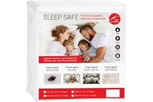 Bed Bug Proof Zippered Mattress Encasement - Allergen Proof, Dust Mite, Bed Bug Mattress Protector, Polyester-Cotton Waterpro