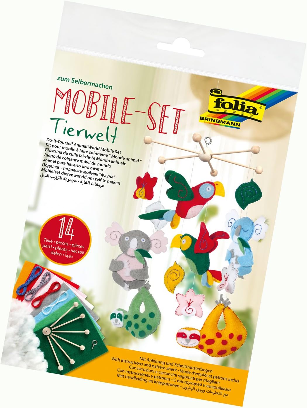 Folia 22859 Craft Set, Animal World, standard size