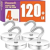 Neosmuk Magnetic Hooks, Cruise Ship Essentials, 120lb+ Heavy Duty Magnetic Hooks for Cruise Cabins, Refrigerator, Grill, Hang