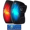 CooCoCo Knee Massager with Heat/Cold, FSA or HSA Eligible, Heated Knee Brace for Pain Relief, Heating Pad for Knee, Elbows, Knee Wrap&Warmer with 45 min Auto off, Gifts for Men Dad Husband