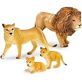 Terra by Battat – 4 Pieces Lion Family – Plastic Safari Animals for Kids – Realistic Animal Figures – Educational Toy – Inspi