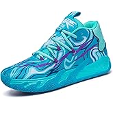 Crazyours Men's Fashion High Top Lace Up Basketball Shoes Lightweight Non Slip Casual Outdoor Sneakers for Tennis Walking Volleyball