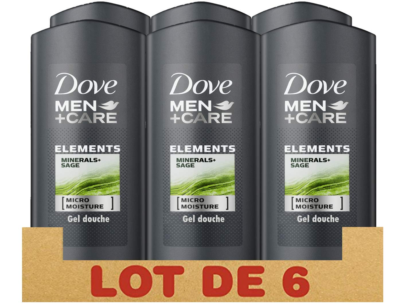 Dove Men + Care Body and face Wash pack of 6