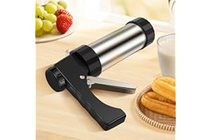 Churrera Churro Maker with 3 Different Tips Machine Stainless Steel Churro Maker Kit Piping Nozzle Piping Bag Lightweight Hol