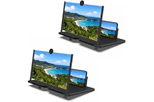 12" Screen Magnifier New Version, 3D Pull-Out HD Screen Phone Projector, Foldable Phone Stand with Screen Magnifier, for Watc