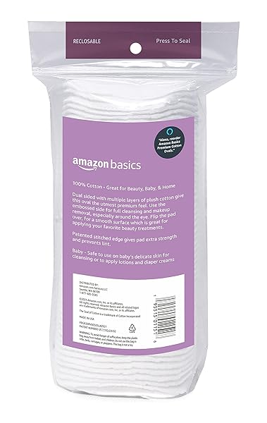 AMAZON BASICS OVAL PREMIUM PADS, 300 COUNT (6 PACKS OF 50) (PREVIOUSLY SOLIMO)