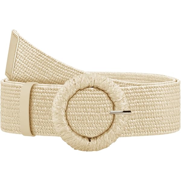 Women Wide Woven Belt for Dresses Fashion Rattan Braided  display picture 1