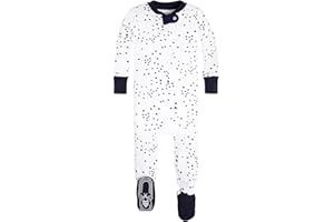 Burt's Bees Baby Boys' Pajamas, Zip-Front Non-Slip Footed Sleeper, Organic Cotton