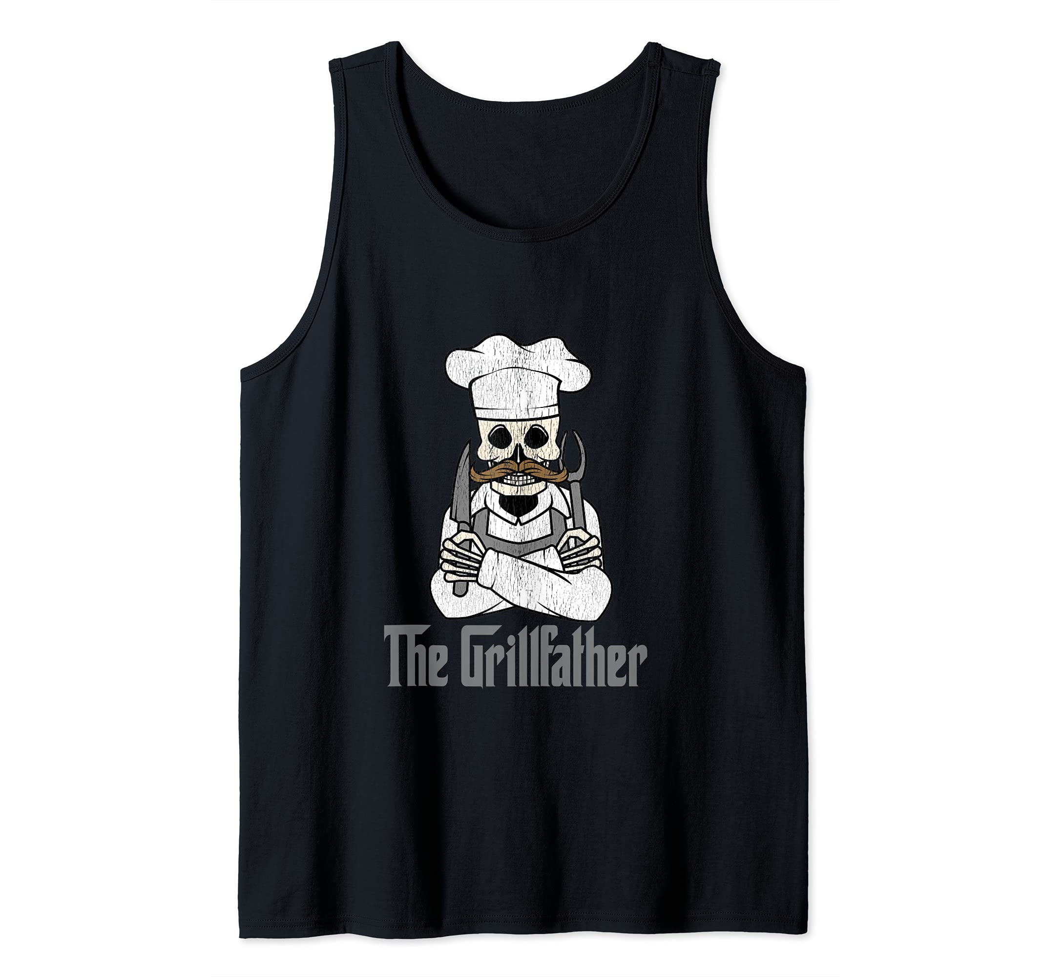 The Grillfather Grill Master Grillmaster Grilling Funny BBQ Tank Top