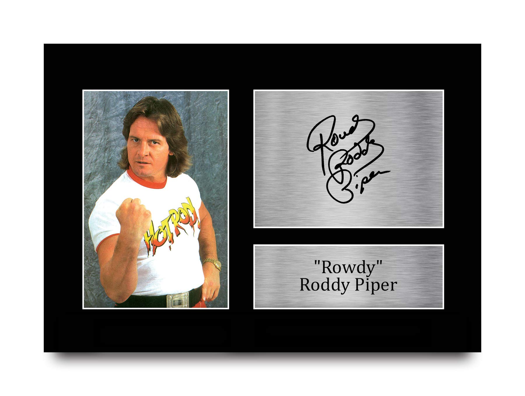 HWC Trading A4 Rowdy Roddy Piper Gifts Printed Signed Autograph Picture for WWE & WWF Memorabilia Fans - A4