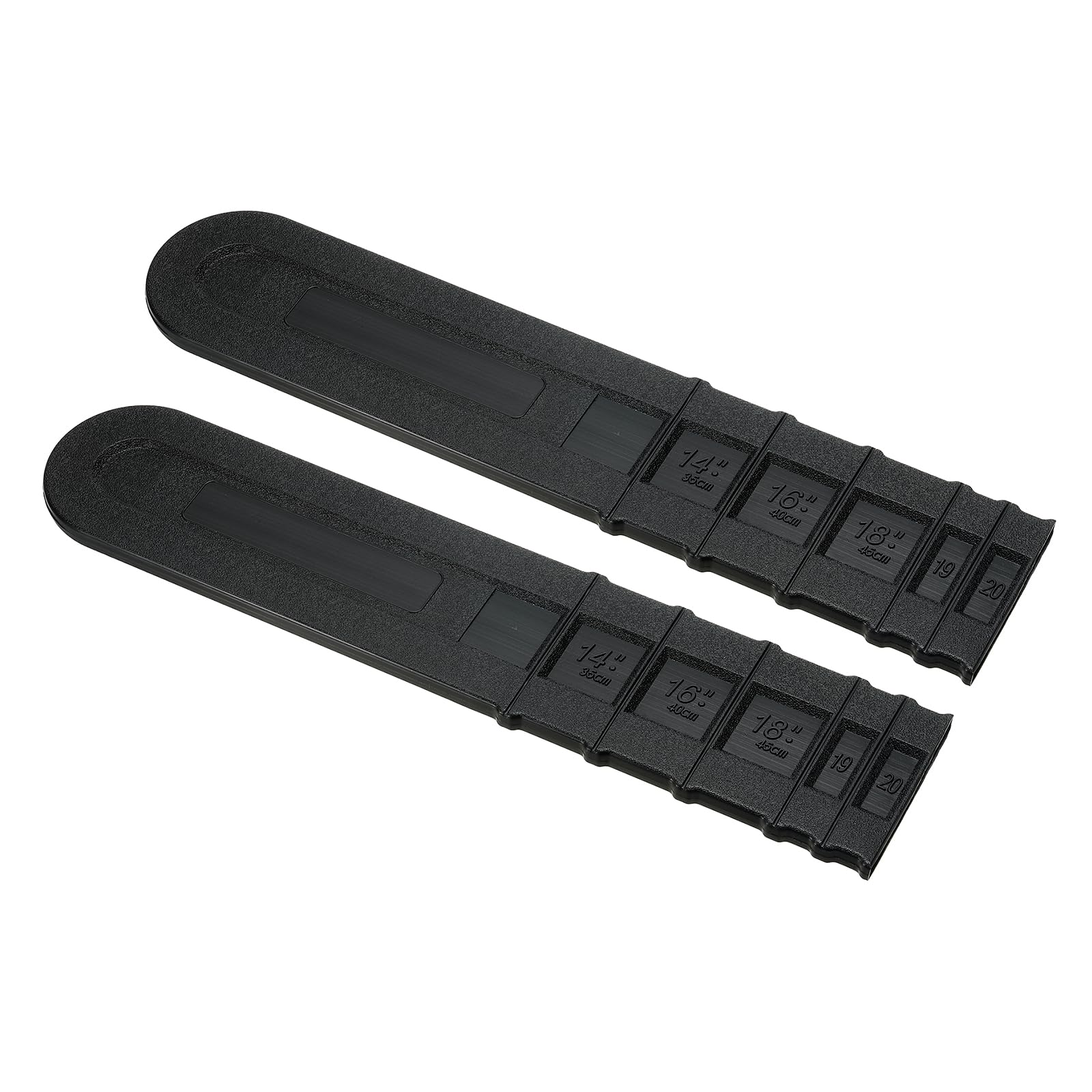 PATIKIL 20" Chainsaw Chain Cover, 2 Pcs Plastic Durable Chain Saw Bar Protective Cover Scabbard Guard for Chainsaw Accessories Replacement Parts, Black