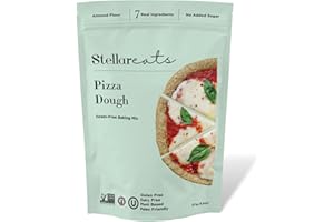 Stellar Eats Grain-Free Pizza Dough Baking Mix | Gluten-Free, Dairy-Free, Plant-Based, Paleo-Friendly | No Added Sugar | Almond Flour-Based | Non-GMO Project Verified, Kosher | 9.5 oz | 1 Pack