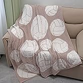 Volleyball Blanket Gifts for Girls Boys, Lightweight Reversible Soft Fleece Blankets Girls for Women Kids Teens Volleyball Lovers Decor for Bedroom Play Room, 51x63 Inch