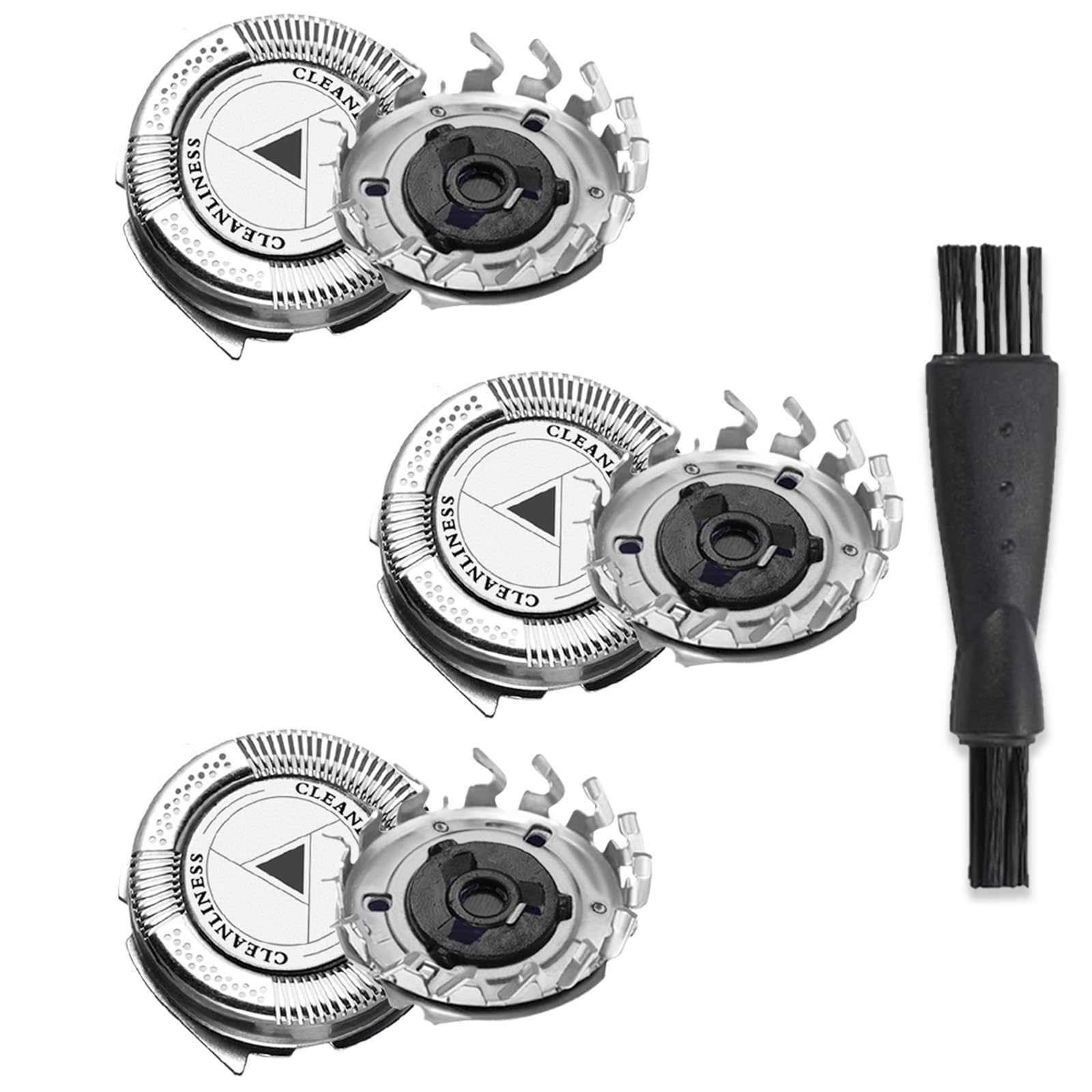 3 Pack HQ8 Replacement Shaver Heads, for Shaver PT725 PT735 AT890 HQ7100 HQ7140 HQ7160 HQ7180 HQ7200 HQ7240 HQ8445 HQ8830 HQ8850 HQ8870 HQ8880 HQ8890 with Cleaning Brush