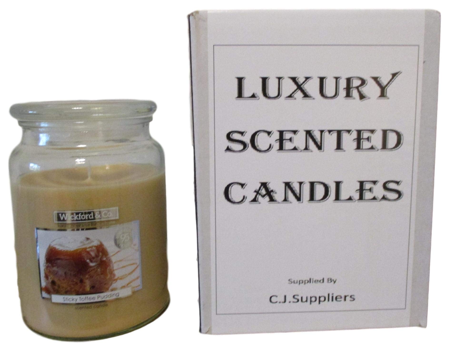 Luxury Scented Candle - 18 oz Jar with lid (Sticky Toffee Pudding)