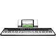 Alesis Recital – 88 Key Digital Piano Keyboard with Semi Weighted Keys, 2x20W Speakers, 5 Voices, Split, Layer and Lesson Mode, FX and Piano Lessons