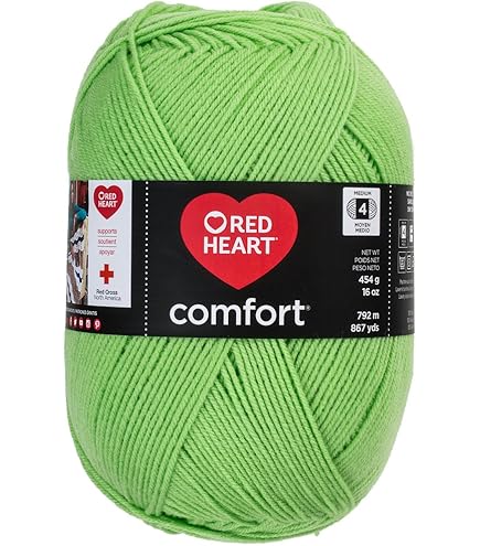 Amazon.com: RED HEART E707D.3244 Comfort Yarn, Green Pea