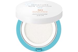 GOONGBE Moisture Sun Cushion Mild SPF 50 - Korean Moisturizing & Soothing Zinc Oxide Mineral Sunscreen - Travel Friendly Sun Cushion for Babies & Kids - Vegan, Reef-Safe, Allergen-Free, 0.81oz.