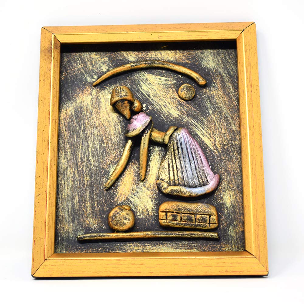 Handicraft Box Artistic Wooden Frame Art Wall Painting Craft Work Textured  5"(H) x 4"(B): Amazon.in: Home & Kitchen