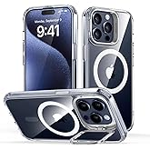 ESR for iPhone 15 Pro Max Case, Compatible with MagSafe, Military-Grade Protective Clear Case for iPhone 15 Pro Max,Built-in Stash Stand Phone Case, Scratch-Resistant Back Cover, Classic Series,Clear