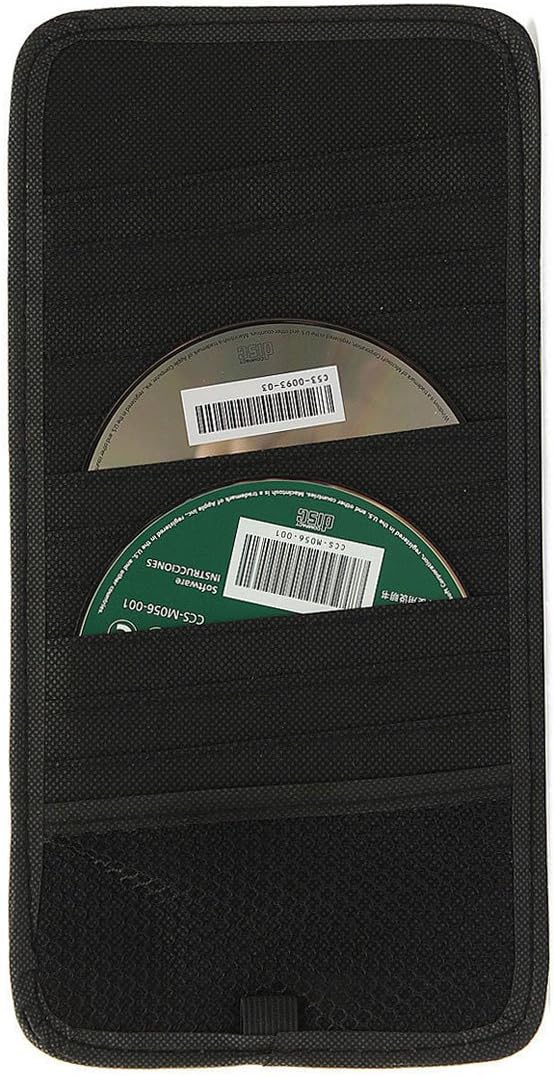 GARASANI CD/DVD Visor Holder for Car Storage Holde 12 Capacity, Black (2Pcs): Computers & Accessories