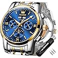 OLEVS Mens Watch Automatic Mechanical Tourbillon Self Winding Luxury Stainless Steel Waterproof Luminous Date Wrist Watch
