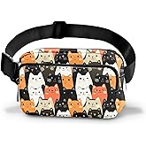 Cat Fanny Pack for Women Casual Belt Bag Fashion Waist Pack with Adjustable Strap Traveling