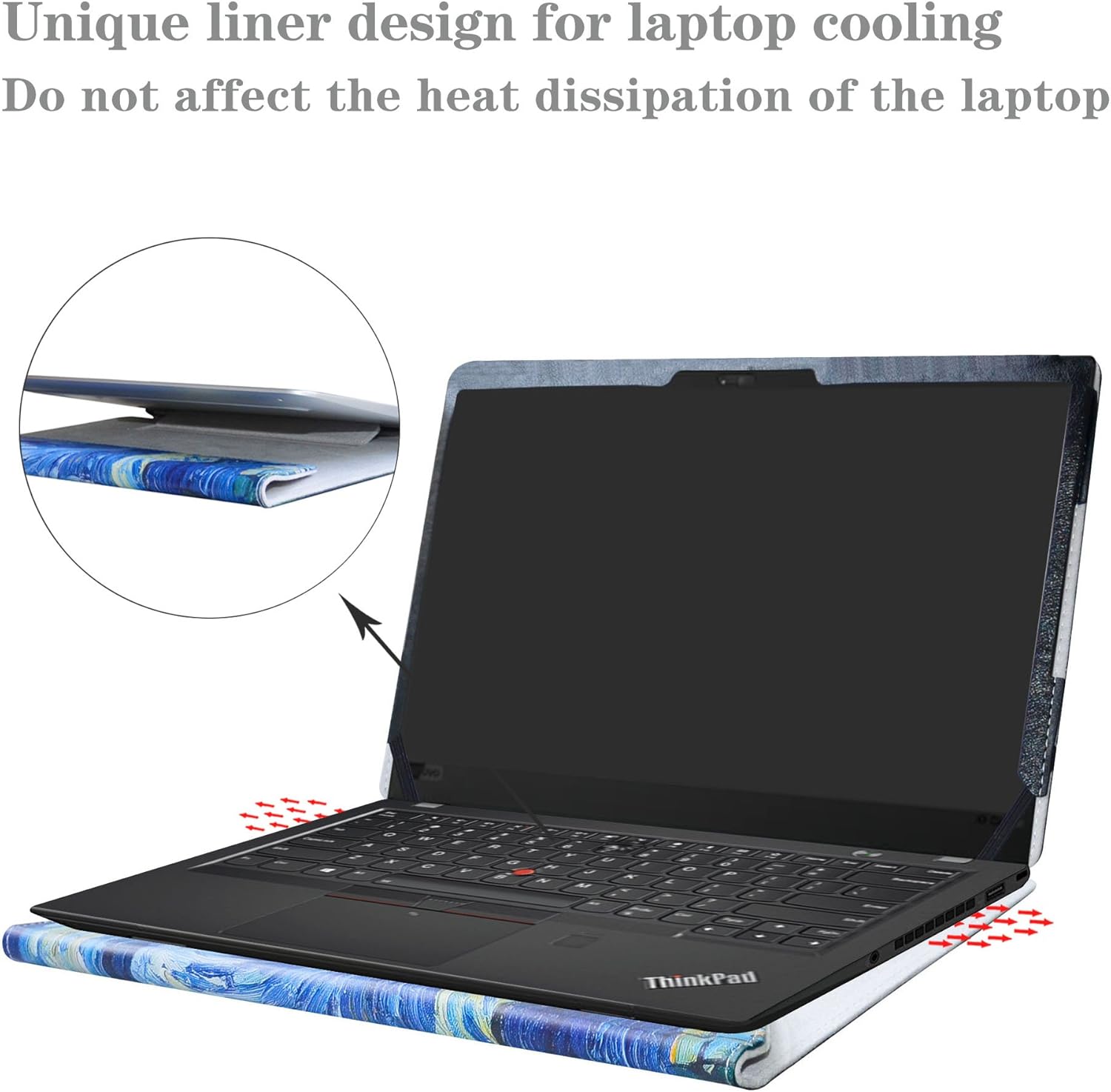 Alapmk Protective Case Cover For 14" Lenovo Thinkpad X1 Carbon 7th Gen/6th Gen/5th Gen & ThinkPad X1 Yoga 4th gen Laptop(Note:Not fit Thinkpad X1 Carbon 1st Gen/2nd Gen/3rd Gen/4th Gen),Starry Night - Image 5