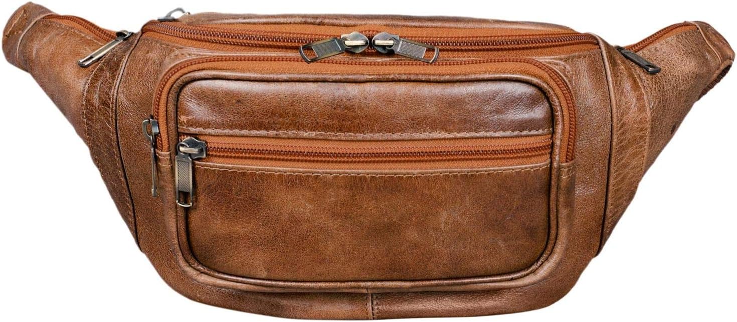 STILORD "Maverick" Leather Fanny Pack Shoulder Bag Camera Bag Mobile Phone Travel Festival Trekking Ladies Men Soft Leather Colour:Antique Brown - Image 4