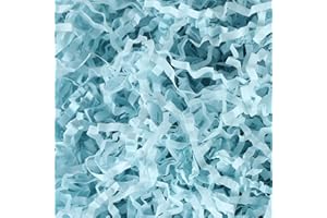 Cgzwxjin Baby Blue Crinkle Cut Paper Shred Filler (1/2 LB)，Crinkle Paper for Gift Box, Shredded Paper Filler, Gift Basket Filler,Gift Wrapping