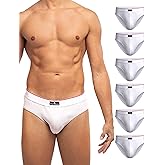DANISH ENDURANCE Men's Cotton Briefs (6-Pack) – Soft, Stretchy & Breathable, Tag-Free Comfort Waistband