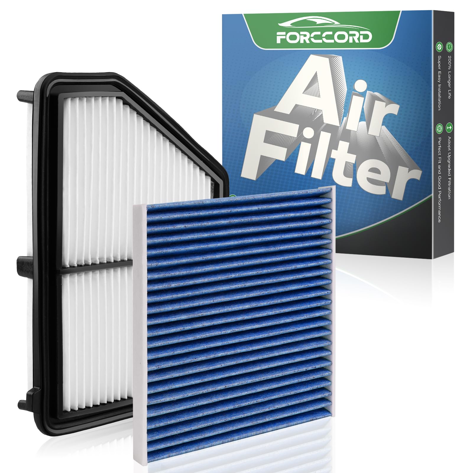 Photo 1 of **Missing**
Forccord Cabin and Engine Air Filter Fit for Honda Civic (2.0L Gas) 2016-2023 2024 2025 2026 Naturally Aspirated Only Activated Carbon Cabin Filter Replacement CF11182 CA12051 Car Accessories