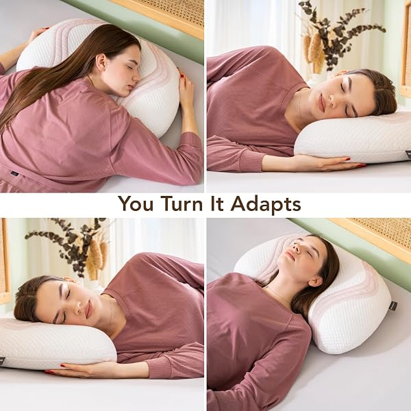 MEFOPILO MEMORY FOAM BEAUTY PILLOW FOR SLEEPING 26.77X13.78X2,76 + 0.79 INCHES PAD, HYDRA EXTRACT PILLOWCASE, ANTI-WRINKLE, ERGONOMIC NECK SUPPORT PILLOW, BACK, STOMACH, SIDE SLEEPER, WHITE