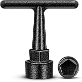 Enhon Curb Box Wrench for Pentagon Curb Boxes, Water Meter Wrench for Penta Socket, T Handle Penta Tool, Water Valve Shut Off