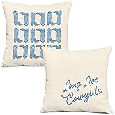 okaxscm Long Live Cowgirls Western Pillow Covers 18x18 Set of 2, Coastal Cowgirl Room Decor, Cowgirl Bedroom Decor, Western Room Decor for Teen Girls, Cowgirl Stuff, Western Gifts for Women