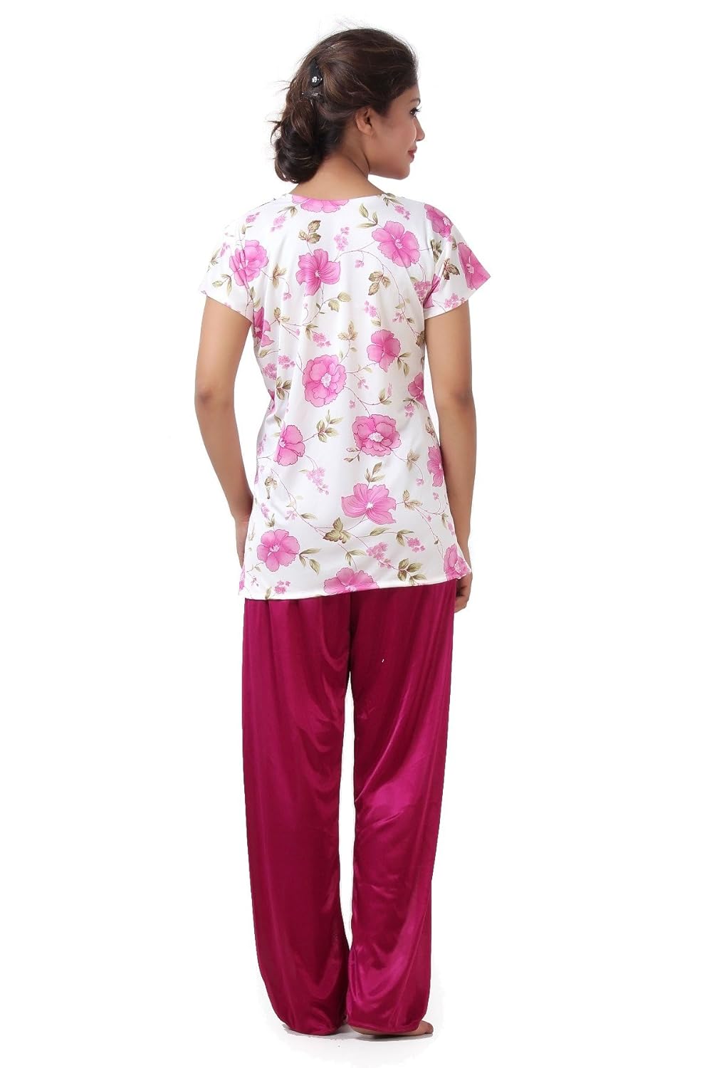 fashigo women's solid top & pyjama set (free size)