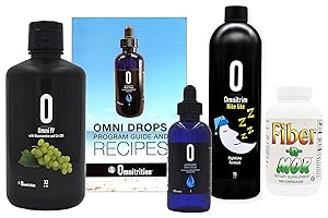 Omnitrition Omni Drop Program Bundle - the "FAB4" Includes: Omni Drops Diet Drops With Vitamin B12 - 4 Ounce Bottle With Program Guide, Omni IV With Glucosamine, OmniTrim Nite Lite, Fiber n Mor