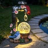 Solar Garden Statues Decor, Solar Glass Ball Lights,for Outdoor Pond Lawn | Outdoor garden decor, lawns, and courtyards&mdash;unique birthday and housewarming gifts perfect for women, moms, and grandmothers