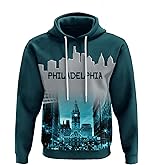 City Night View Silhouette Skyline Football Hoodie Gift for Men Football Sweatshirt Pullover Top Long Sleeve Hoodie