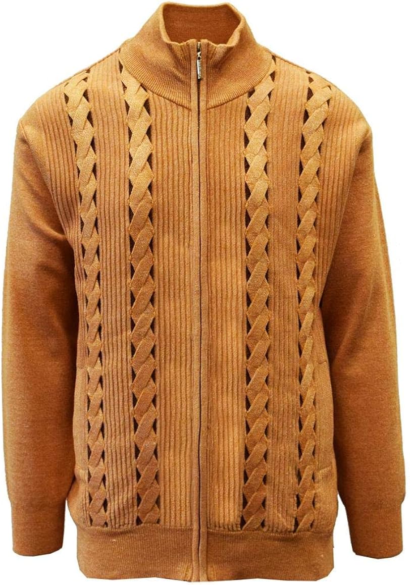 brown zip up sweater